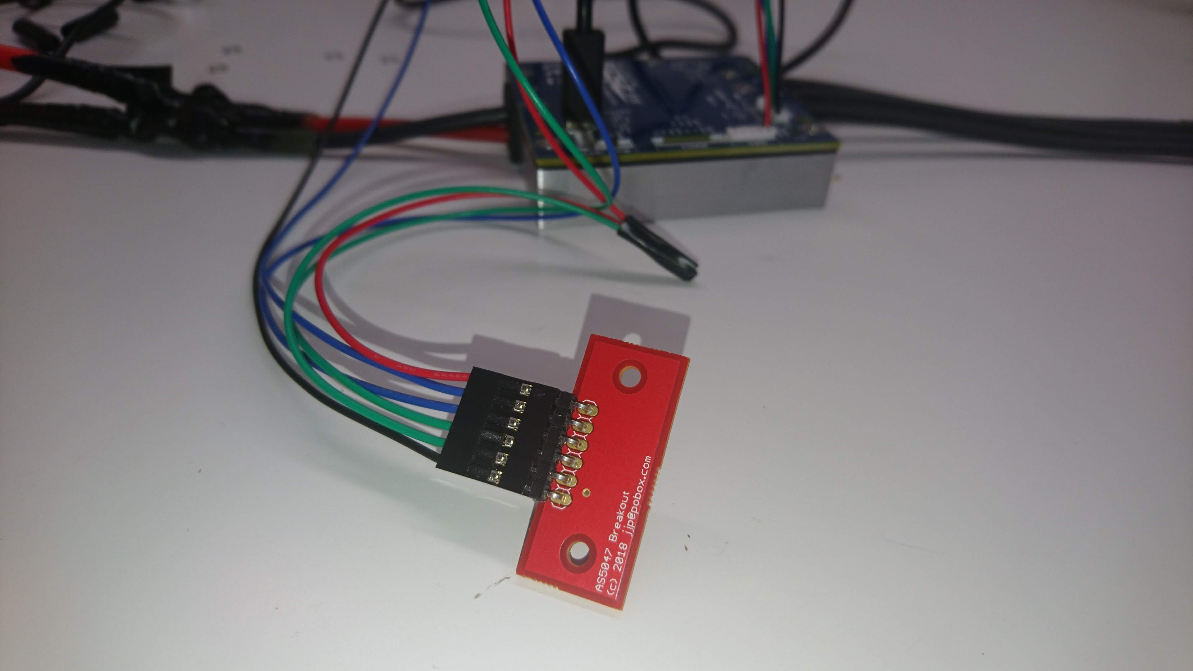 AS5047 wired up to the VESC