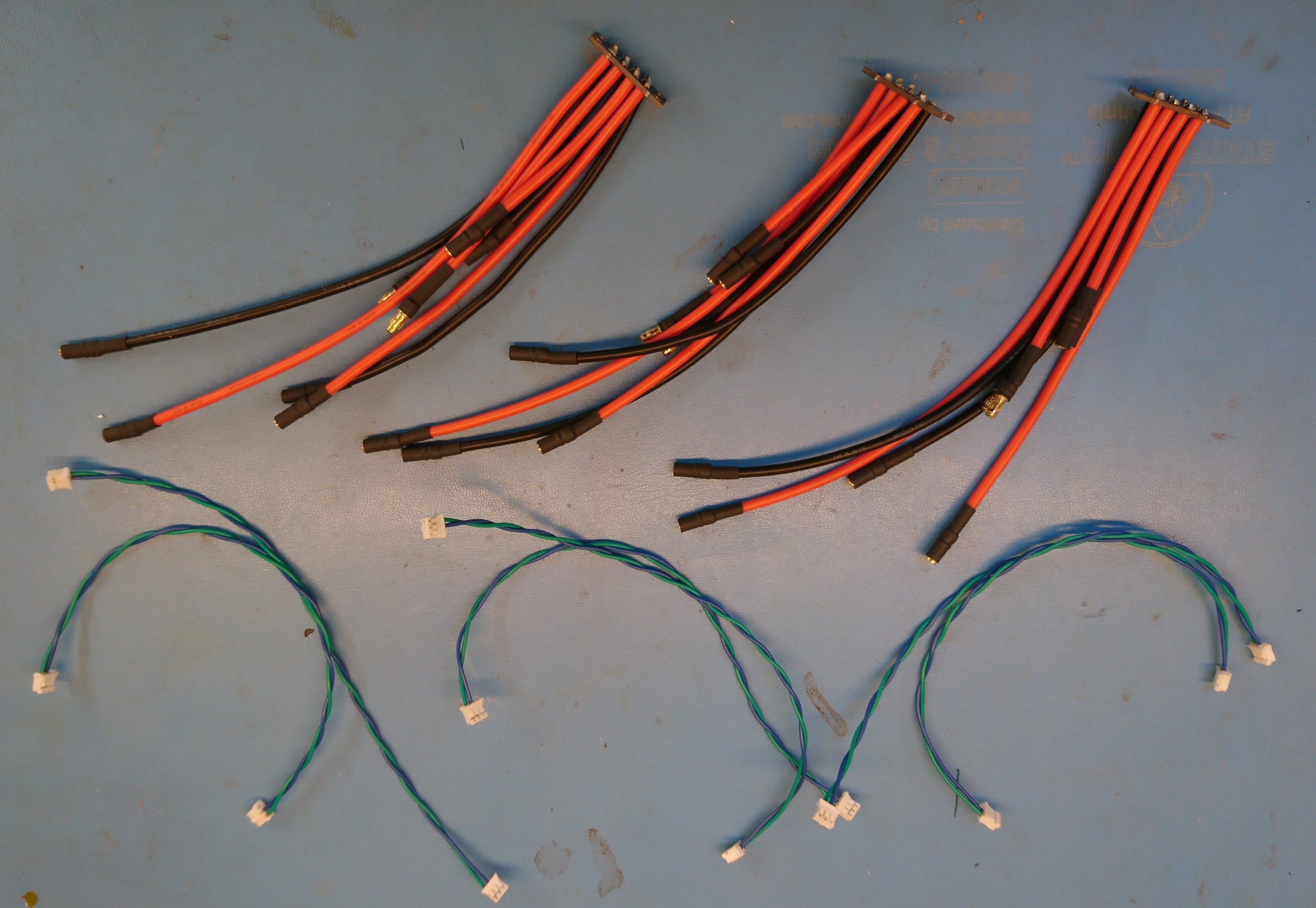 Leg wiring harnesses