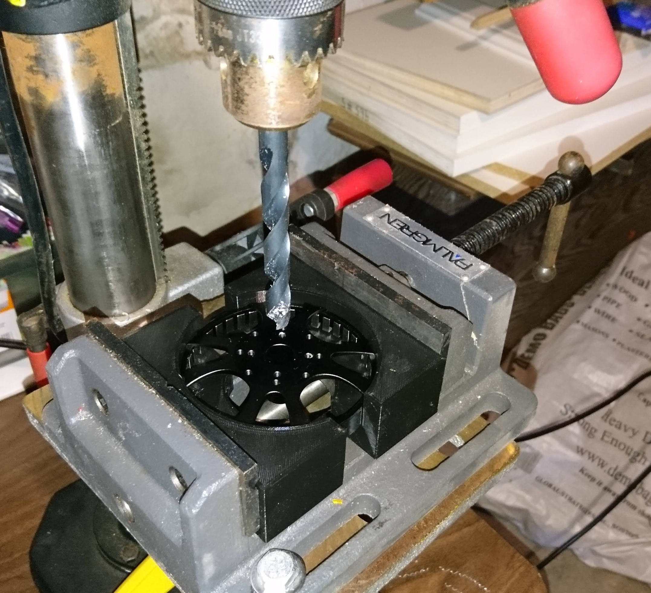 Rotor mounted in fixture