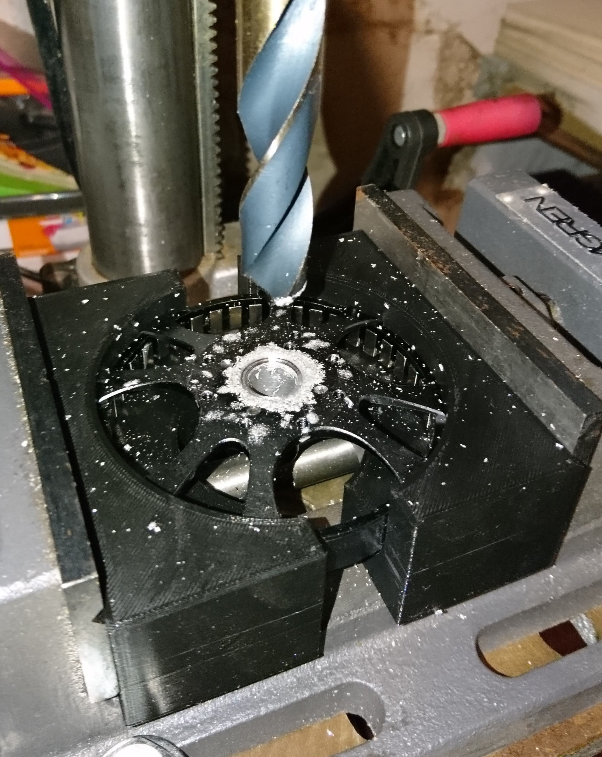 Beginning of 5/8" bit pass