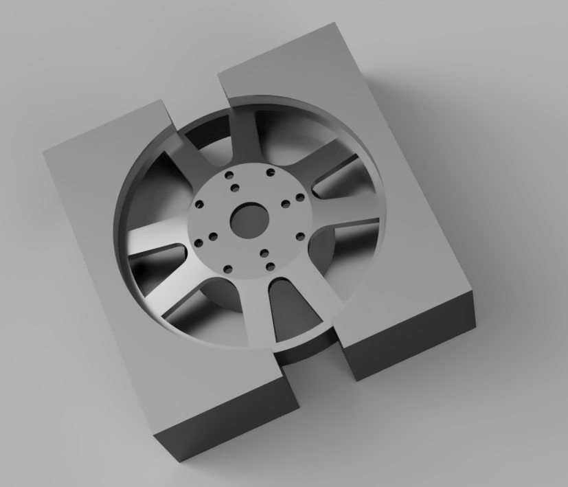 Rendering of rotor fixture