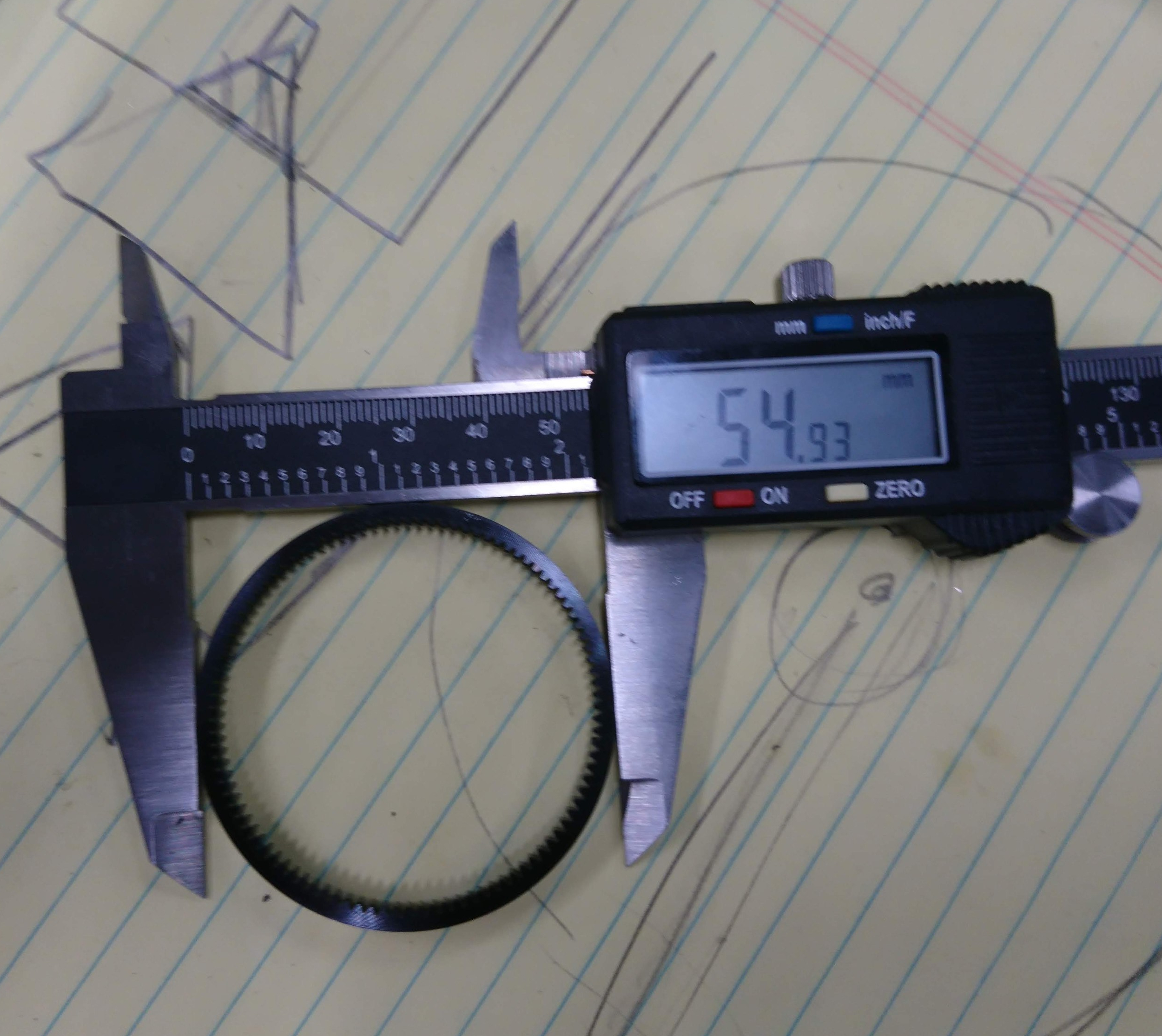 I aimed for a hair under 55mm