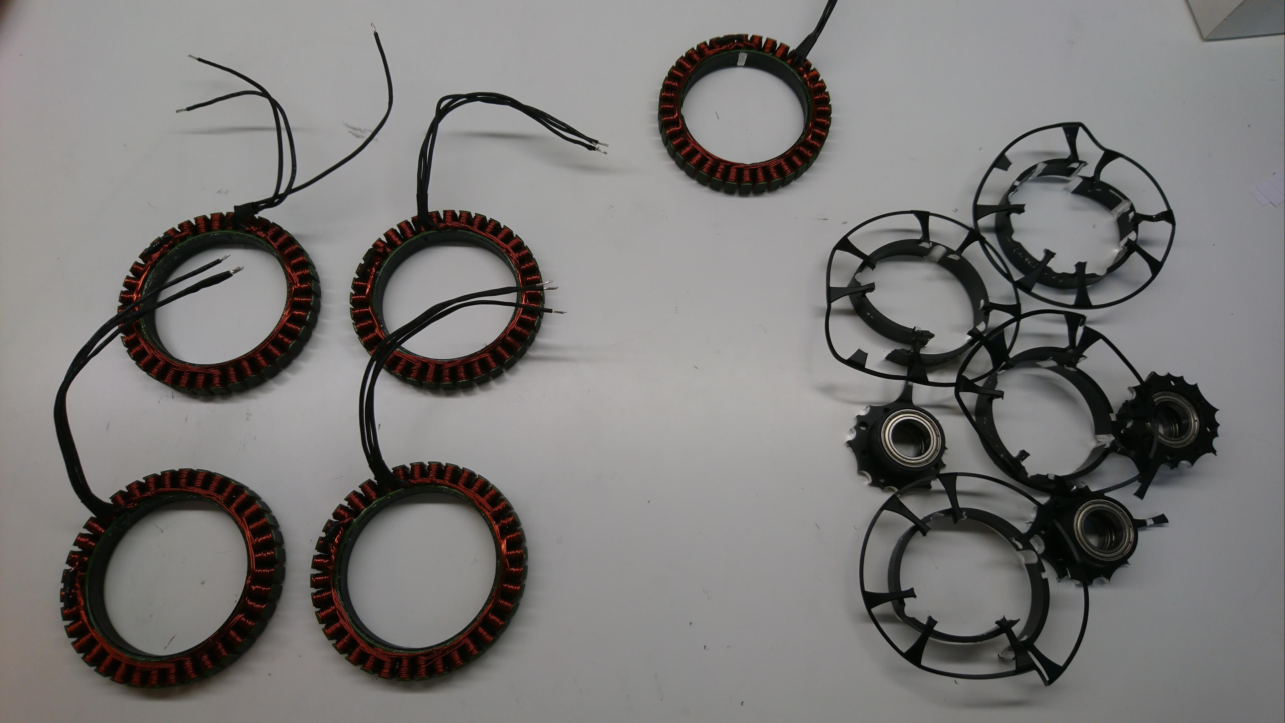 4 good stators, one casualty, and some detritus