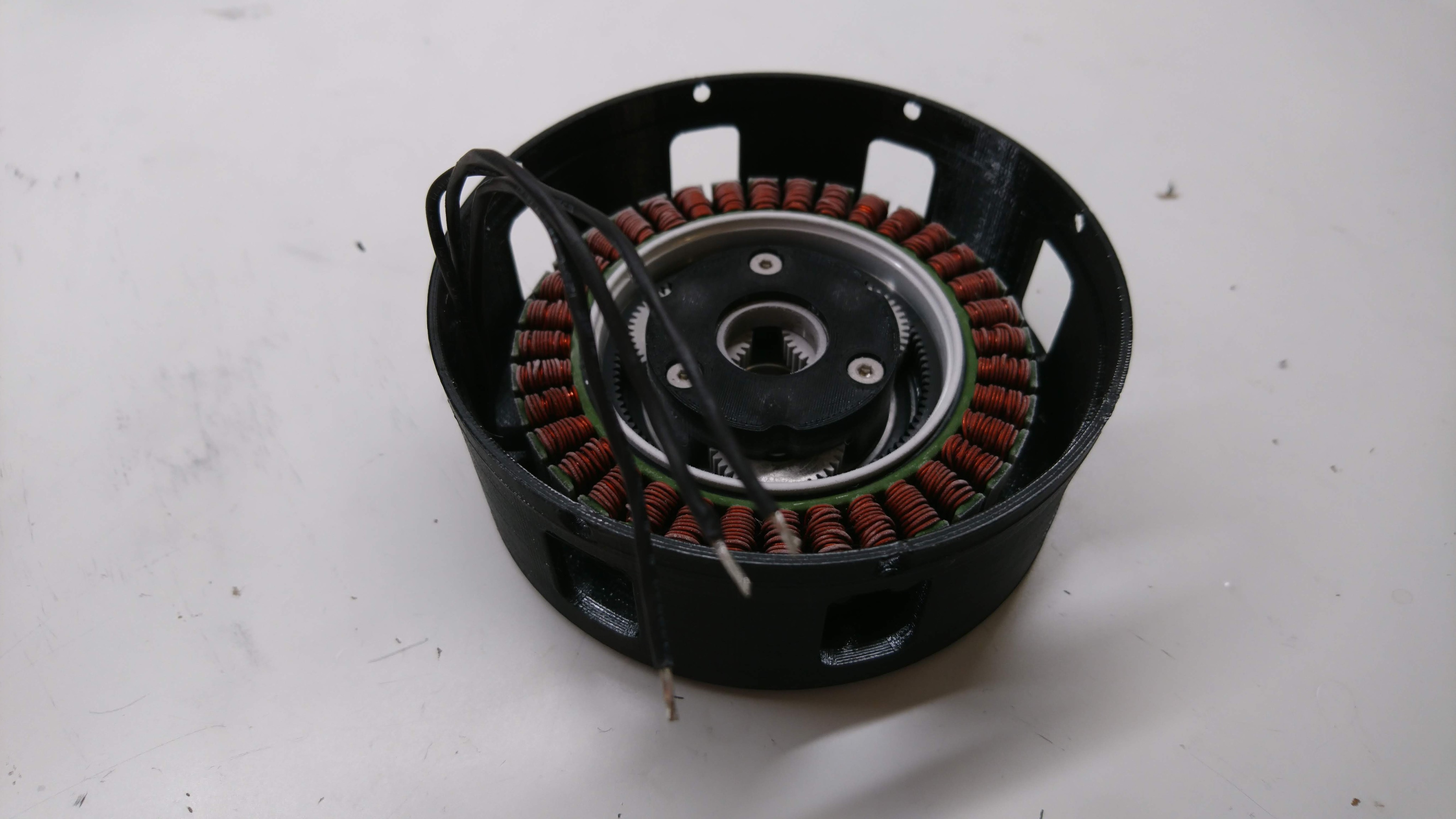 Planet input and stator installed