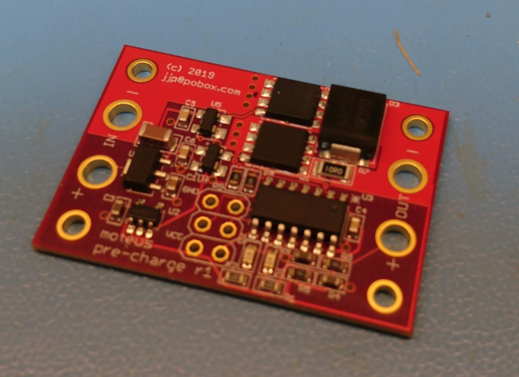 The pre-charge board as back from MacroFab