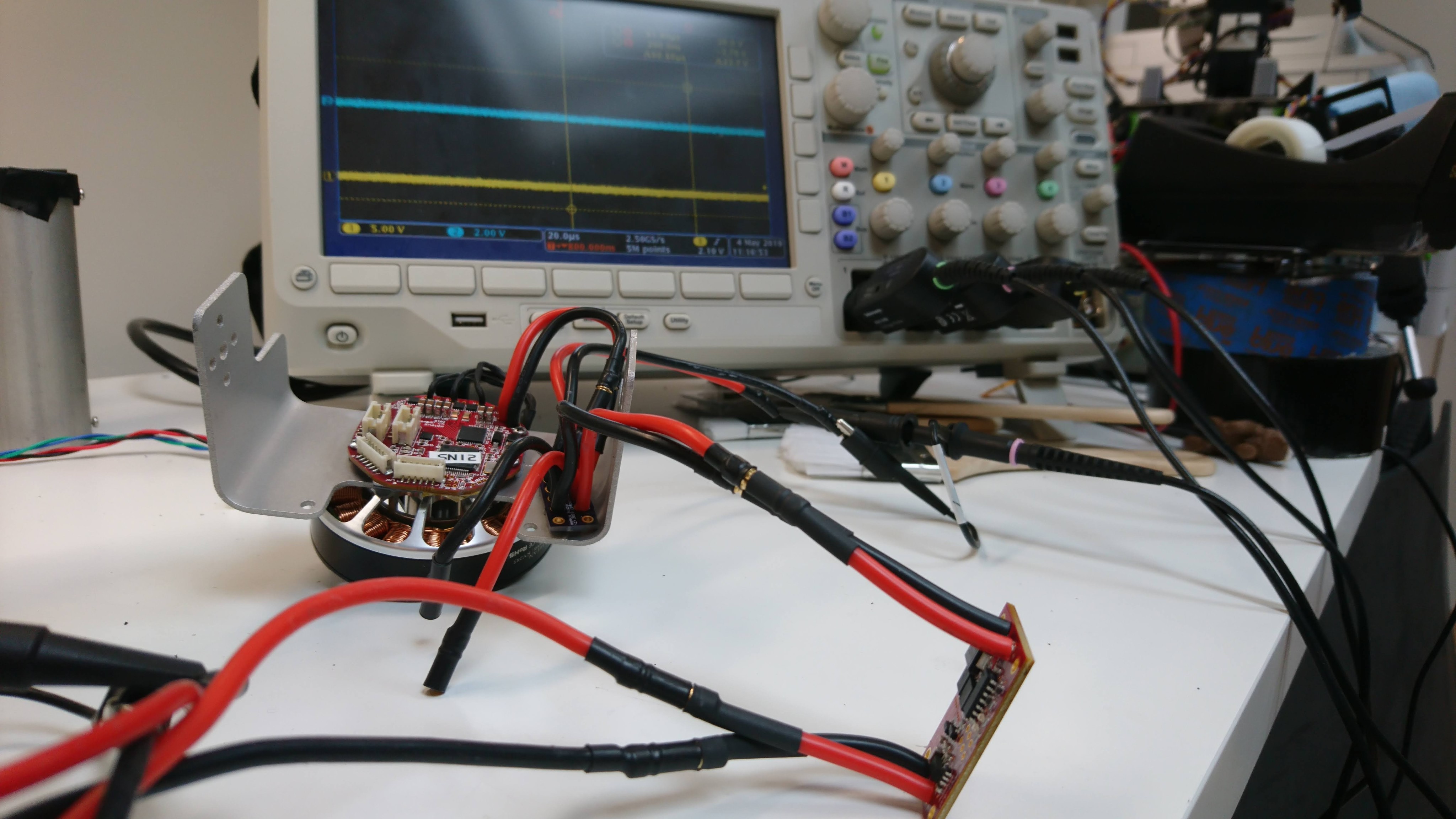 Wired up for testing