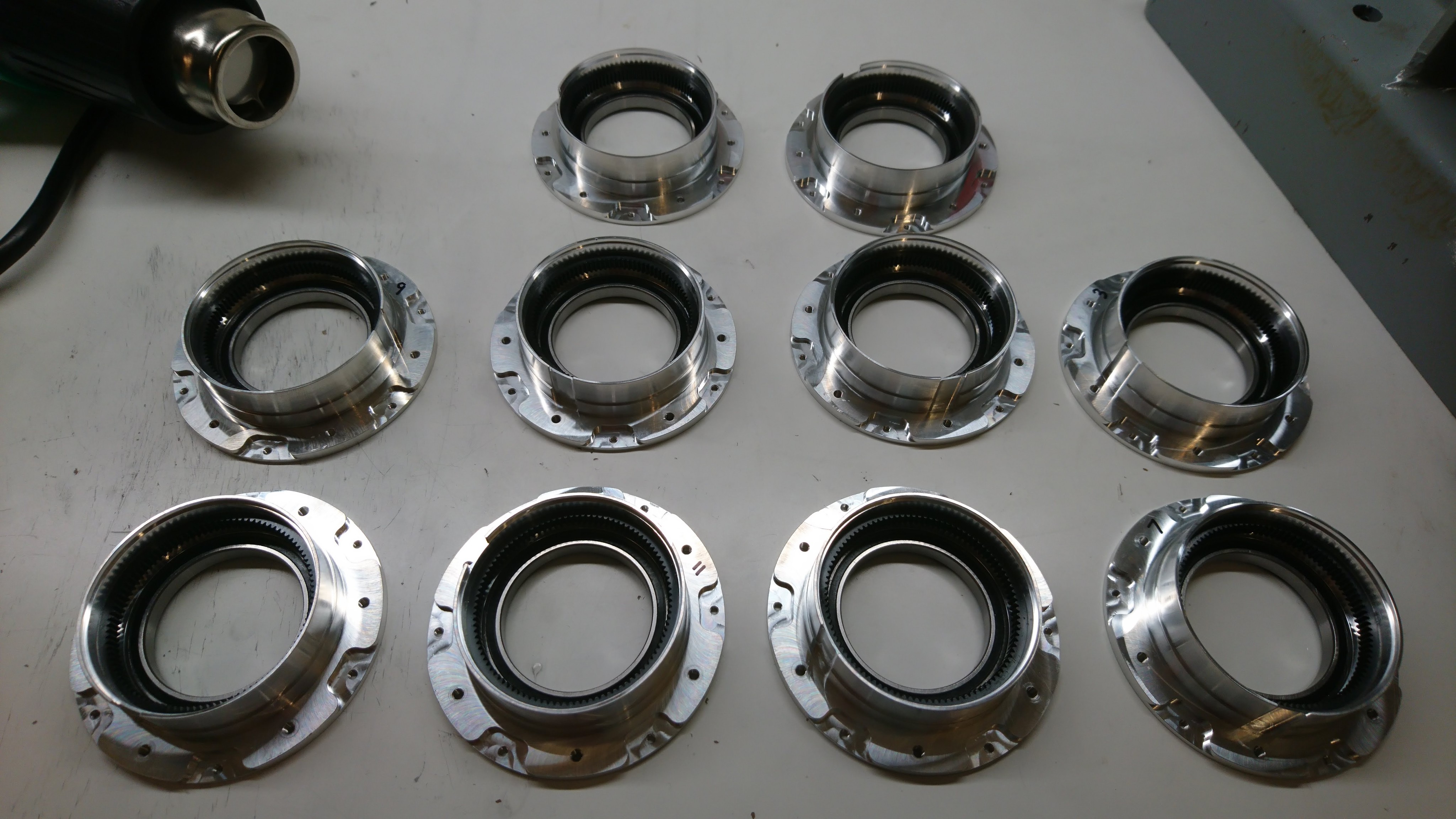 Internal gears all in place