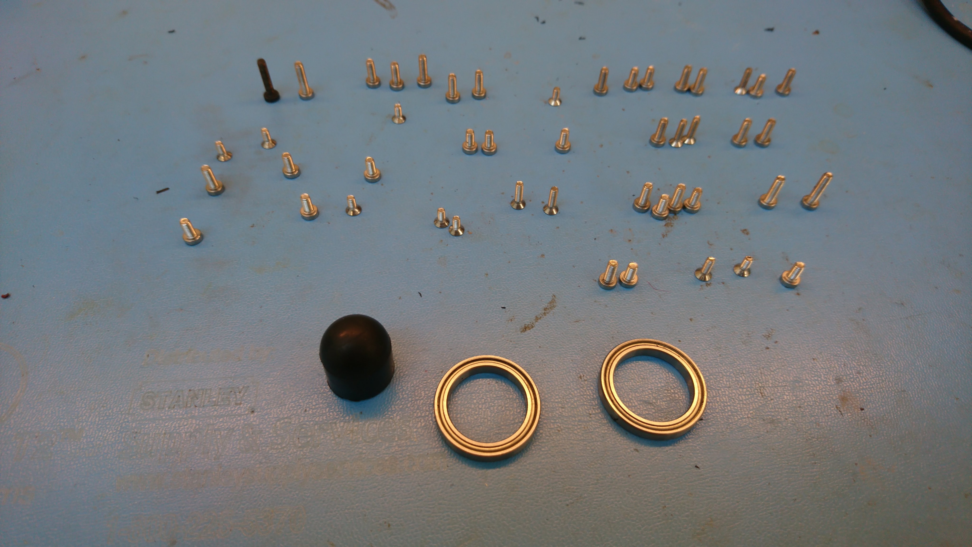 One leg’s worth of parts