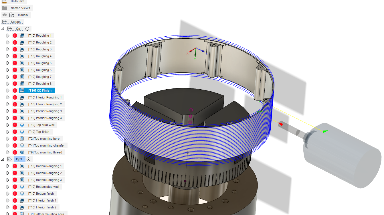 A "flow" toolpath to do the outside
