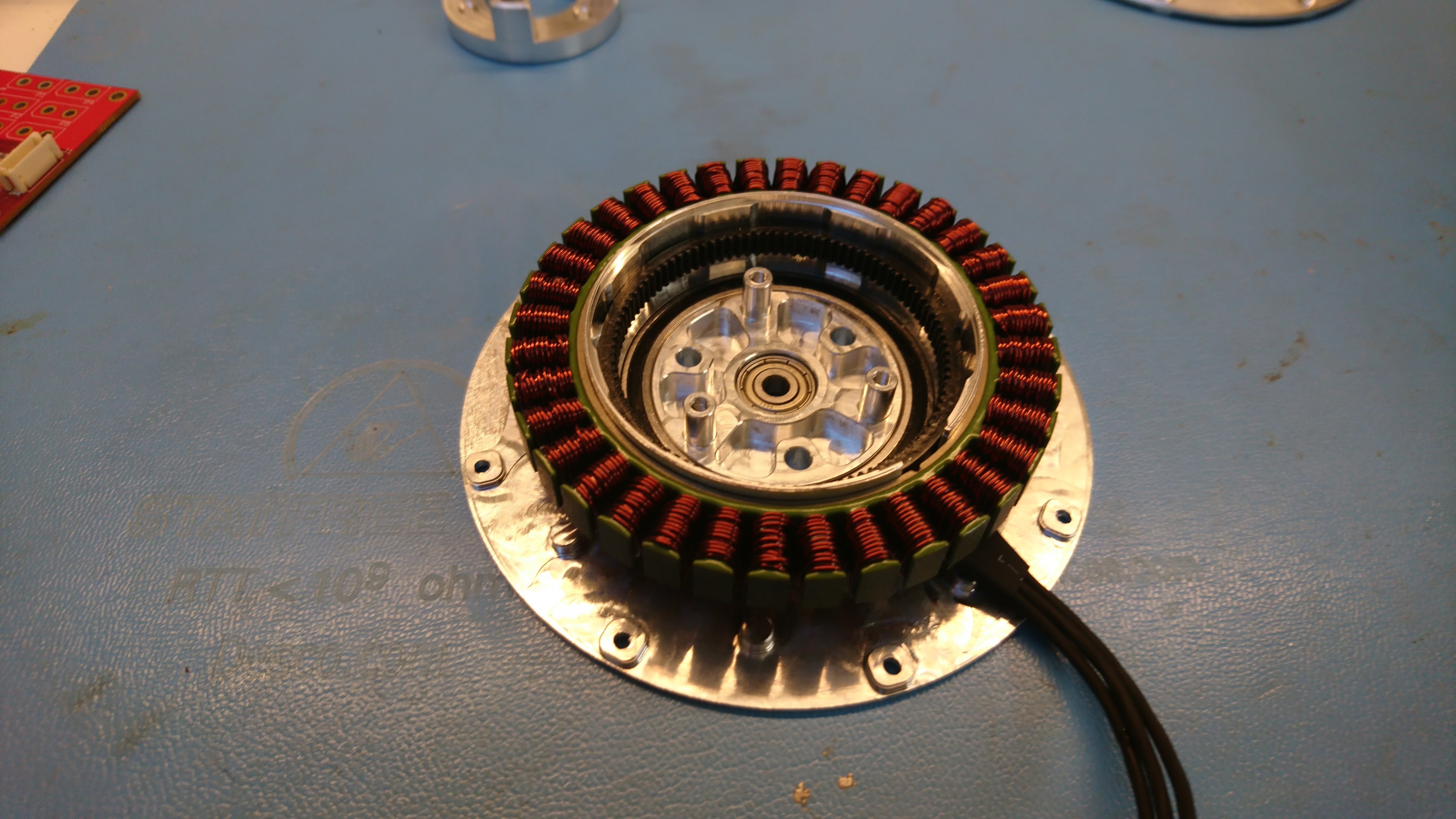 Stator installed