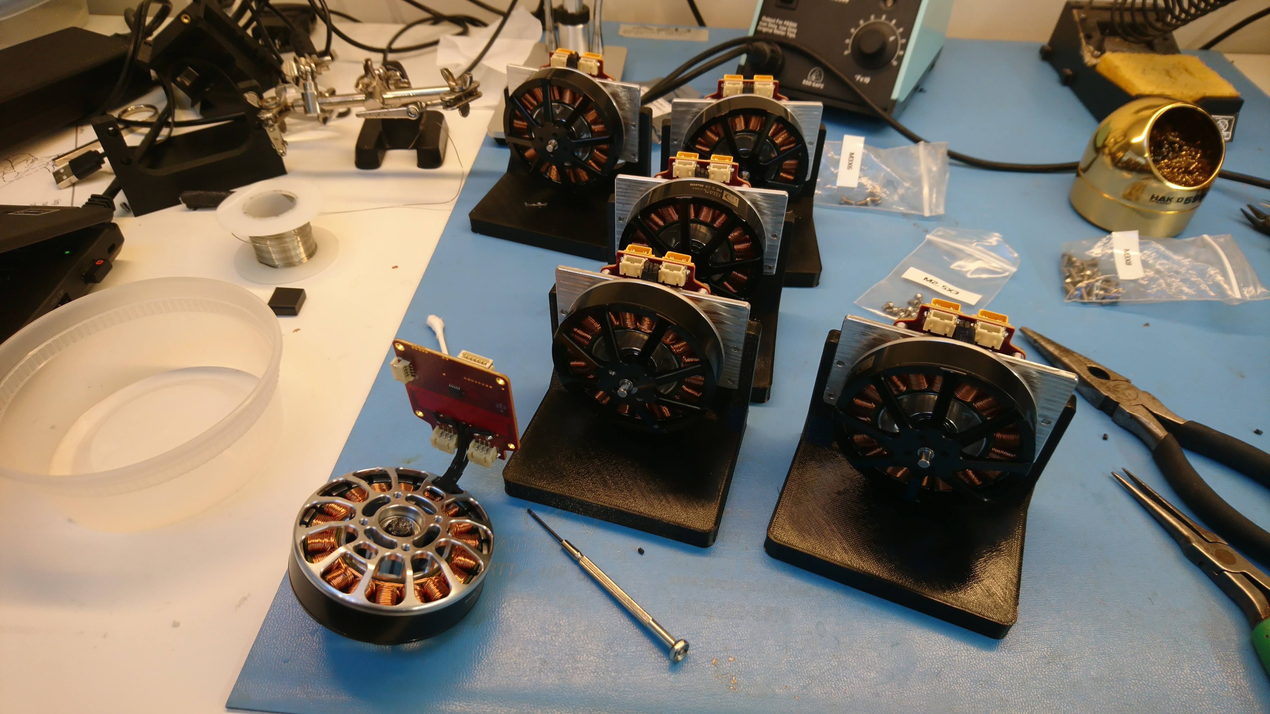 A number of assembled kits