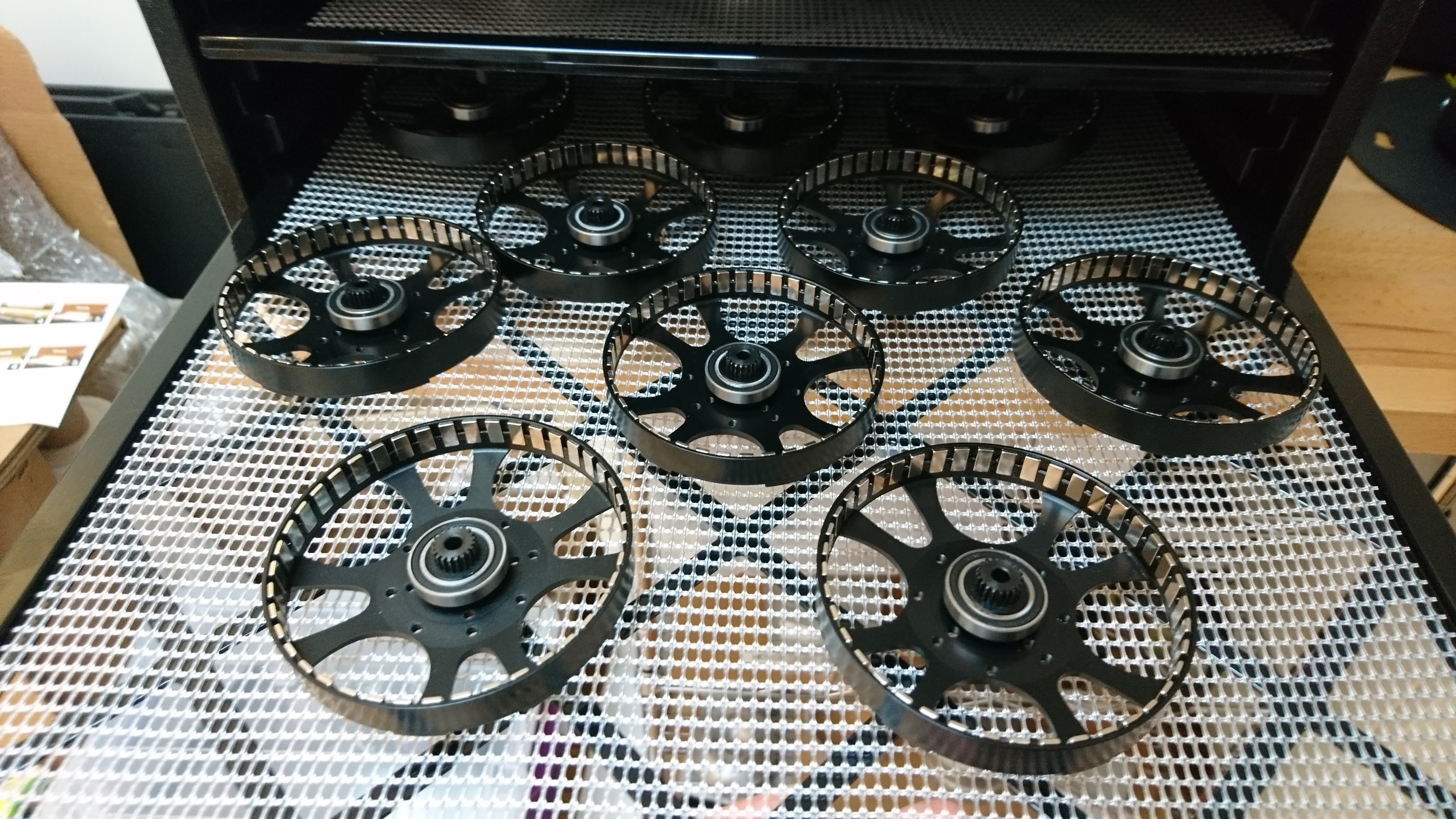 Rotors with bearings and sun gears